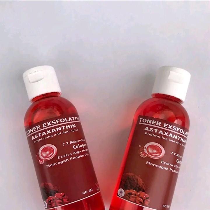 Toner Pemutih Wajah Astaxanthin Penghilang Flek Hitam dan Bekas Jerawat - Mencerahkan, Memudarkan Bopeng 2