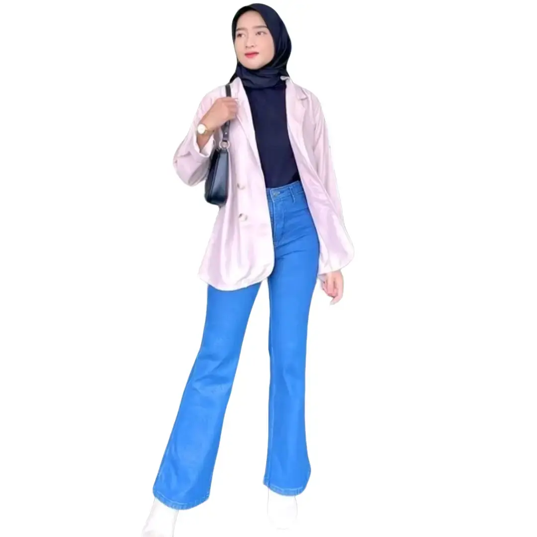 Cutbray jeans higwaist model korean Style Wanita Denim Panjang Cewek cutbray  jeans  wanita Celana Melar celana  jeans  cutbray  wanita  2025