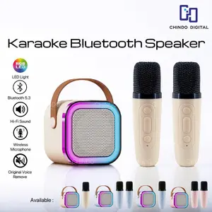 [CDOS] K12 LED Bluetooth Mini Speaker Karaoke Speaker Portable with MIC MP3 Player Bass Wireless