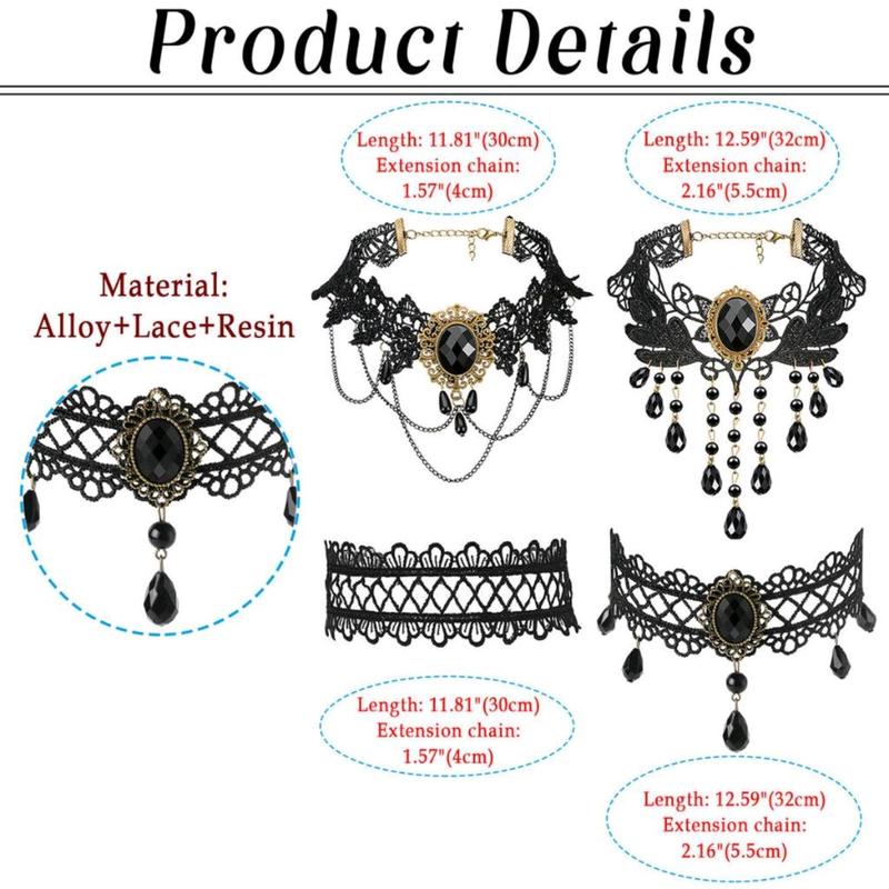 Aksesoris Kalung Lace Resin Vintage Gaya Retro Elegan - Model Terbaru 4