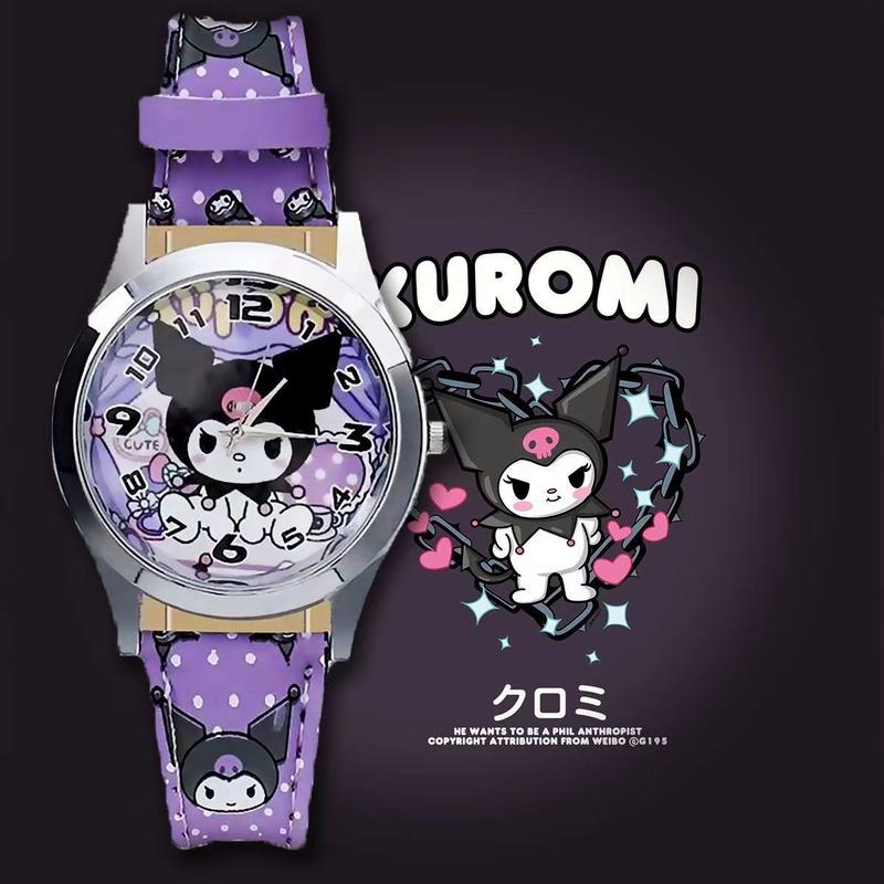 Đồng Hồ Trẻ Em Bé Gái Sanrio Bộ Con Chỉ Thời Gian Thạch Anh Thích Hợp Cho Bé Gái Tiểu Học Tăng Dopamine