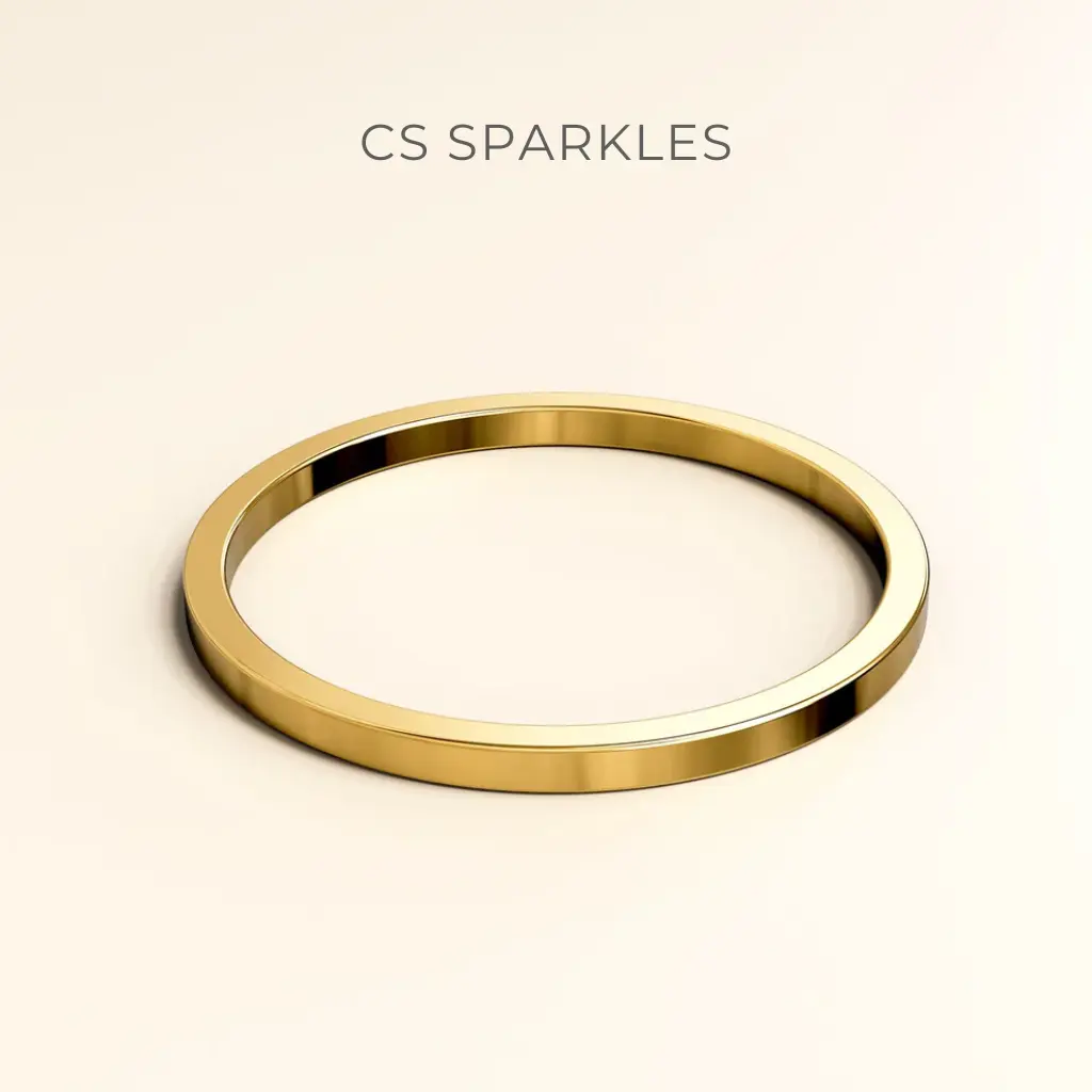 Stackable Round Ring 18K Gold Plated – Waterproof Non-Tarnish Jewellery