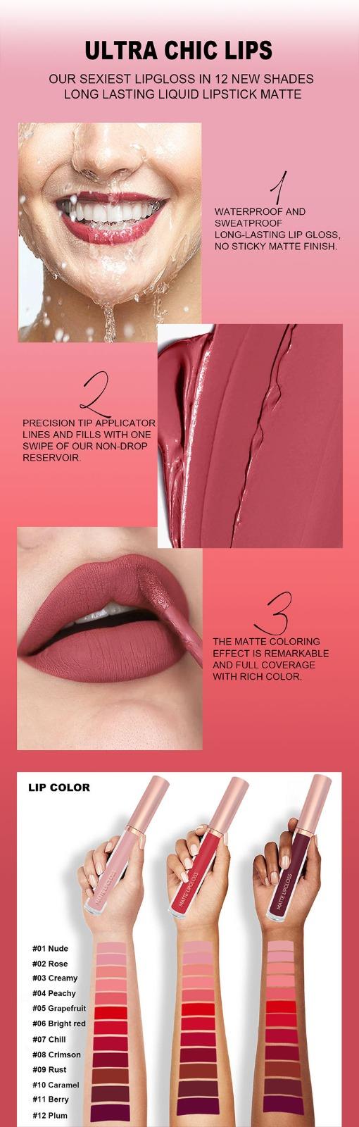 Product Introduction of MIRSIST - Matte Lipgloss Lipstik Matte Nude Tahan Air Longlasting 12 Shades Harum Lipstick Lipmatte 2