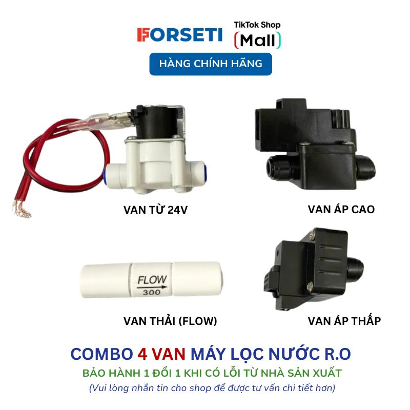 (BH 1 Đổi 1) Combo 4 Van Phải Có Trong Máy Lọc Nước R.O (Van Điện Từ, Van Flow Thải, Van Áp Cao, Van Áp Thấp)