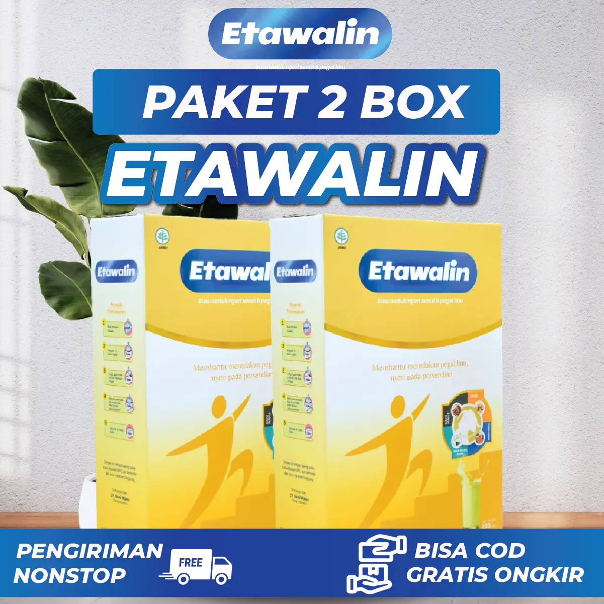Etawalin Susu bubuk Kambing Etawa Paket 2 Box Halal Bpom