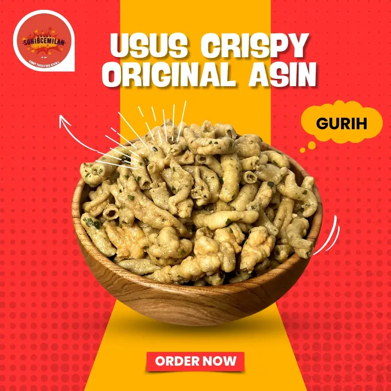 130gr - USUS CRISPY PEDAS DAUN JERUK GORENG ASIN 3