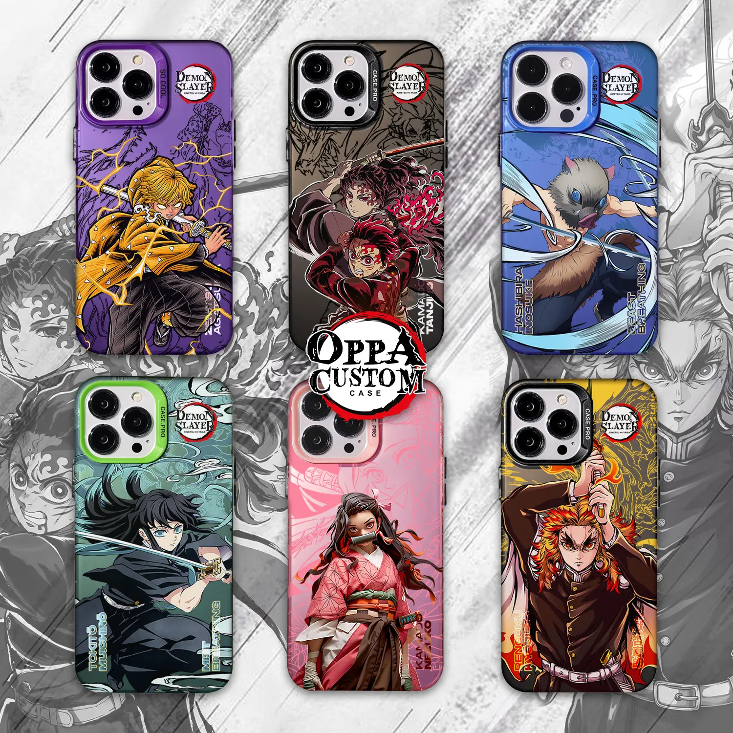 Premium Matte Hard Casing HP CASE ANIME DEMON SLAYER FOR ALL TYPE - GIYU SANEMI NEZUKO TANJIRO GYOMEI ZENITSU OPPA CUSTOM
