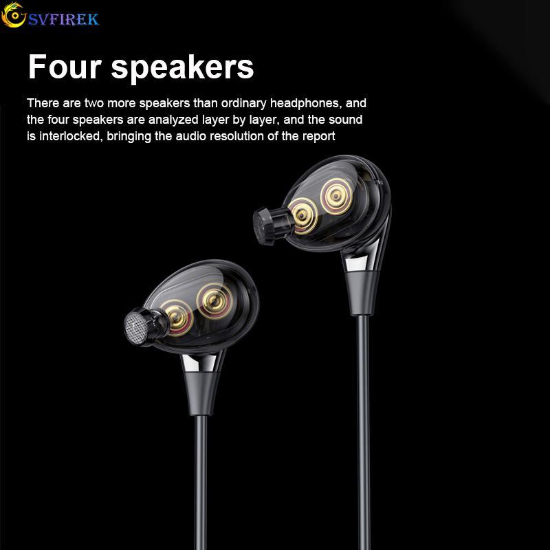 ROR - Tai nghe Bluetooth không dây đeo cổ, 4 loa, tai nghe bass, tai nghe thể thao, tai nghe không dây, giảm tiếng ồn thông minh, âm thanh nổi hai tai 9D, IPX5, chống thấm mồ hôi, thời gian chơi 100 giờ Nhét Tai Nghe Nhạc Earphone 1