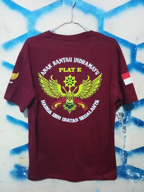 Kaos Plat E Anak Rantau Indramayu #KaosSablonPremium - Distro Oblong Katun Combed 5