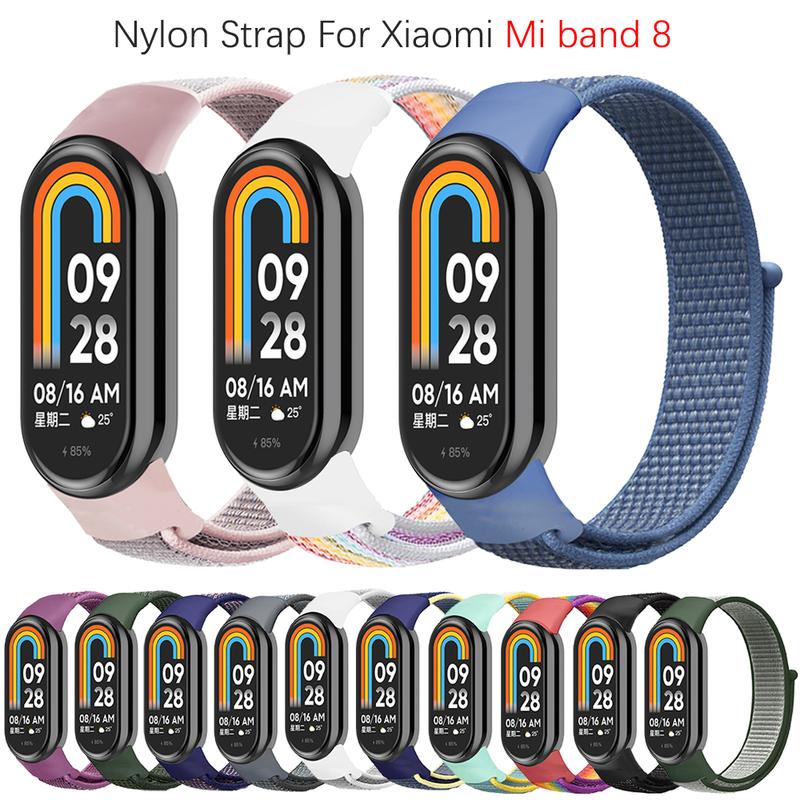 Dây đeo đồng hồ Nylon, dành cho Xiaomi Mi Band 11 10 9 8, Dây đeo đồng hồ thay thế, Tương thích với miband 11 10 9 8, Bao gồm Dây đeo Vòng đeo tay