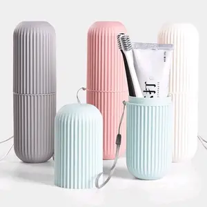 [1 Pcs] Tempat Sikat Gigi Odol  Sabun Cup Case Travel Mug Traveling Serbaguna Tabung Tas