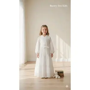 Bunny Boo Kids Baju Gamis Anak Perempuan Model Babydoll Motif Polos Black And White Gamis Adem Lembut Dan Nyaman Dipakai Terbaru !!!