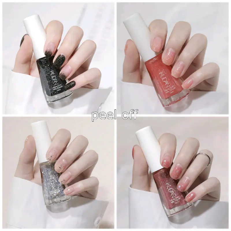 KUDAN Kutek Peel Off nail art 10 ml waterbased encounter glitter, glossy, warna matte, Kuku press nails 3