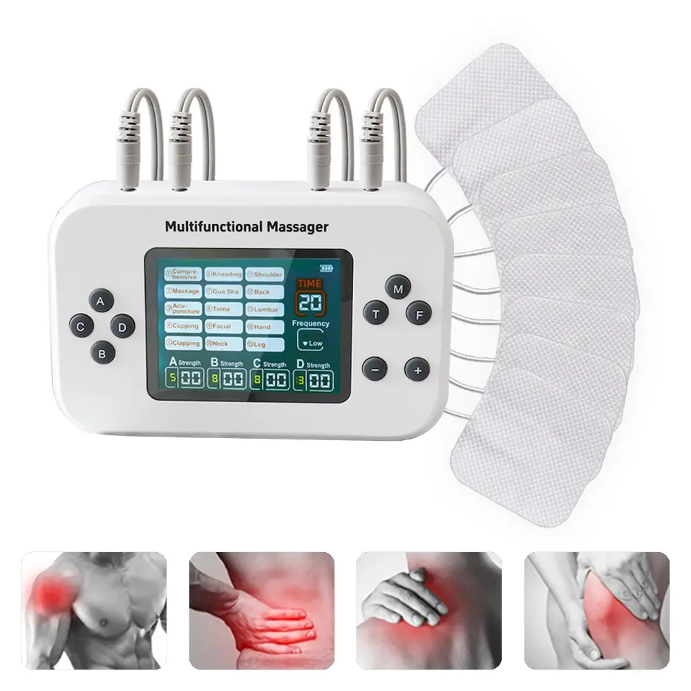 4 Channels Electric Muscle Stimulator Physiotherapy Slimming Machine Muscle Massager Relaxation TENS EMS Electrotherapy Devices