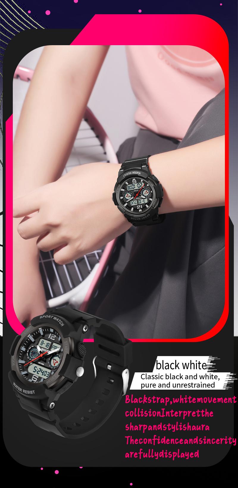 Product Introduction of SS24 Sanda 6188 Men's Fitness Outdoor Sports Watch Student Fashion Sports Waterproof Watch, Electronic Watch 16