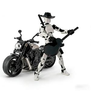 Figura de acción T13 con múltiples articulaciones, juego de motocicleta y muñeca, ensamblaje completo, kit de equipo rico, exhibición del modelo, decoración para escritorio, regalo ideal
