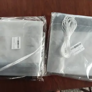 Tahan Hujan & UV Terpal Plastik Transparan Premium 2x2M/3x5M (Putih+Bingkai Hitam/Dilengkapi Dengan 4 Buah Tali Pengikat)