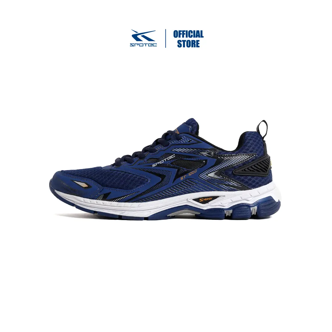 Spotec Running Atlas Sepatu Lari Pria Wanita - Biru Tua Emas