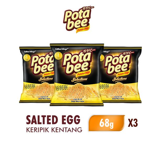 Gambar Potabee Selections Keripik Kentang Salted Egg 68g x3 dari Wings Indonesia Kab. Bekasi Tokopedia