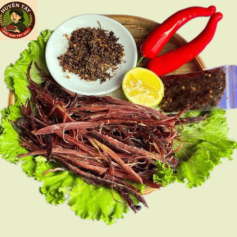  1.0kg Thịt Lợn Sấy Gác Bếp Huyền Tày - Mang Hương Vị Tây Bắc Hạt Dổi Mắc Khén - Ăn Liền Làm Quà Biếu - Dai Thơm   Kèm Gia Vị Chẩm Chéo Food Ăn Vặt Snack1 