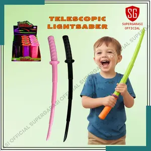 Mainan Pedang katana lipat teleskopik anak lightsaber Fidget 3d warna random