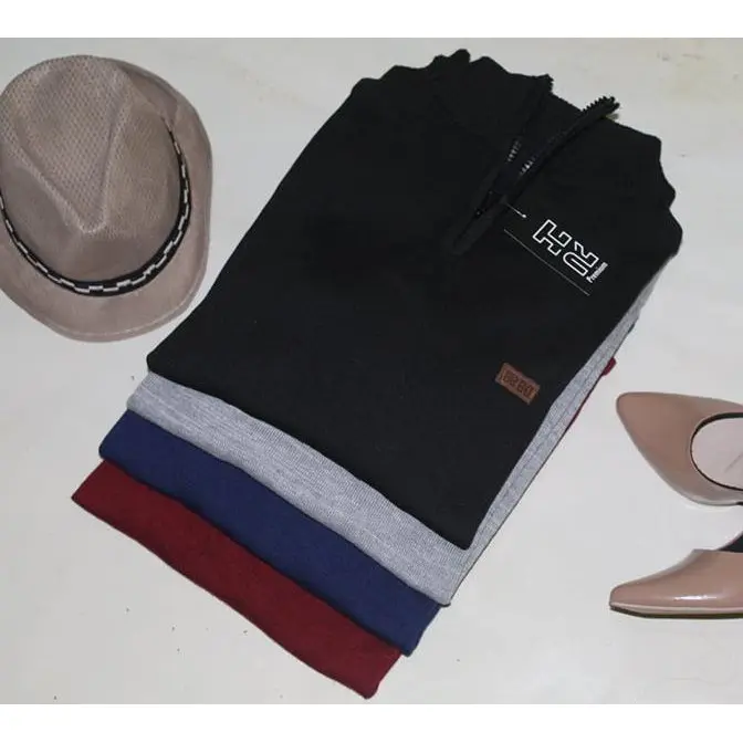 Baju rajut kerah tinggi zipper / Sweater turtleneck resleting RHcollections kerah tinggi zipper pria 7