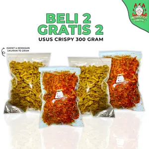 USUS Beli 2 Gratis 2 Usus Krispy 300 Gram Rasa Original 75gr Pedas 75gr Xtrapedas 75gr
