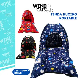 WINICATS Tenda Kucing Portable Free Bantal Bahan Pilihan Ukuran Besar
