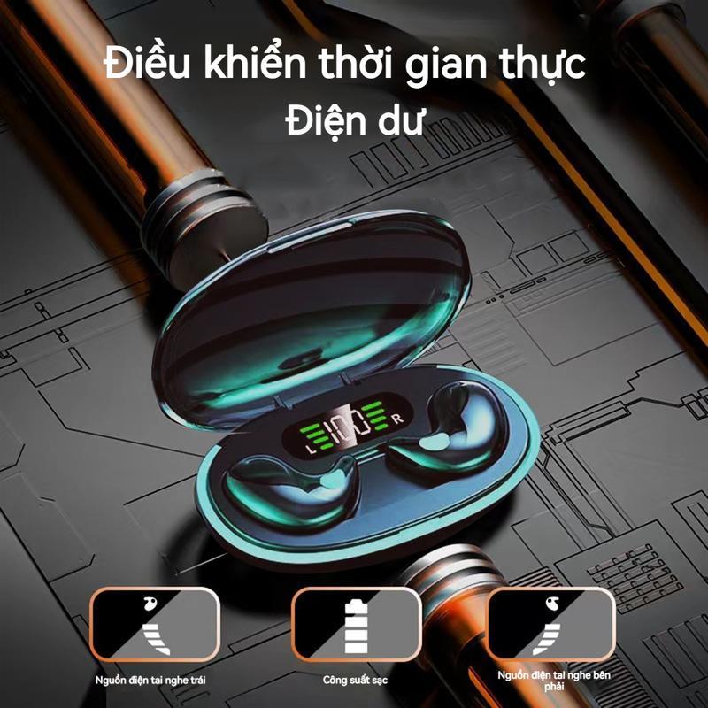 【Trang chủ HQAi - Tai nghe nhét tai ngủ X55, với âm thanh nổi Hi-Fi,điều khiển cảm ứng Nghe Nhạc Âm thanh nổi 9D không thấm nước, tích hợp mic, khử tiếng ồn, cho iPhone  Andriod