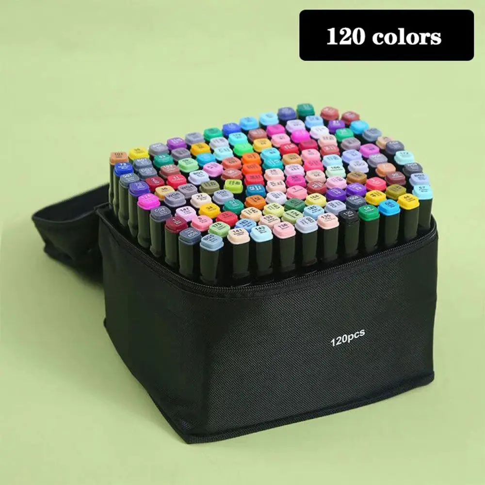 Spidol Warna Warni 1 Set Sketch Marker 2 Tip Touch Marker 48/60/80 Warna Highlighter Stabilo Mewarnai Menggambar Dual Kepala