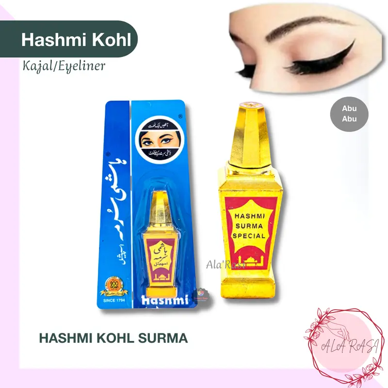 Celak Mata Kohl Aswad dan Surma Piala Herbal Asli Pakistan - Eyeliner, Hitam Pensil 1