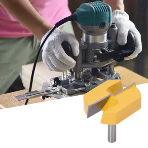 Terbaru 8x57mm Router Bit Bottom Planing Woodworking Milling Cutter Trim Router Bit Woodworking Tool