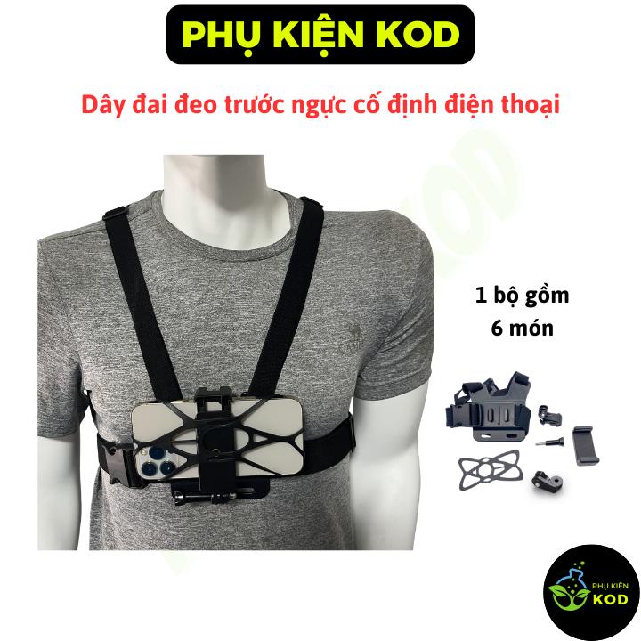  Dây đai đeo ngực cố định kẹp điện thoại camera hành trình gopro,... Phụ Kiện Selfie Kem 