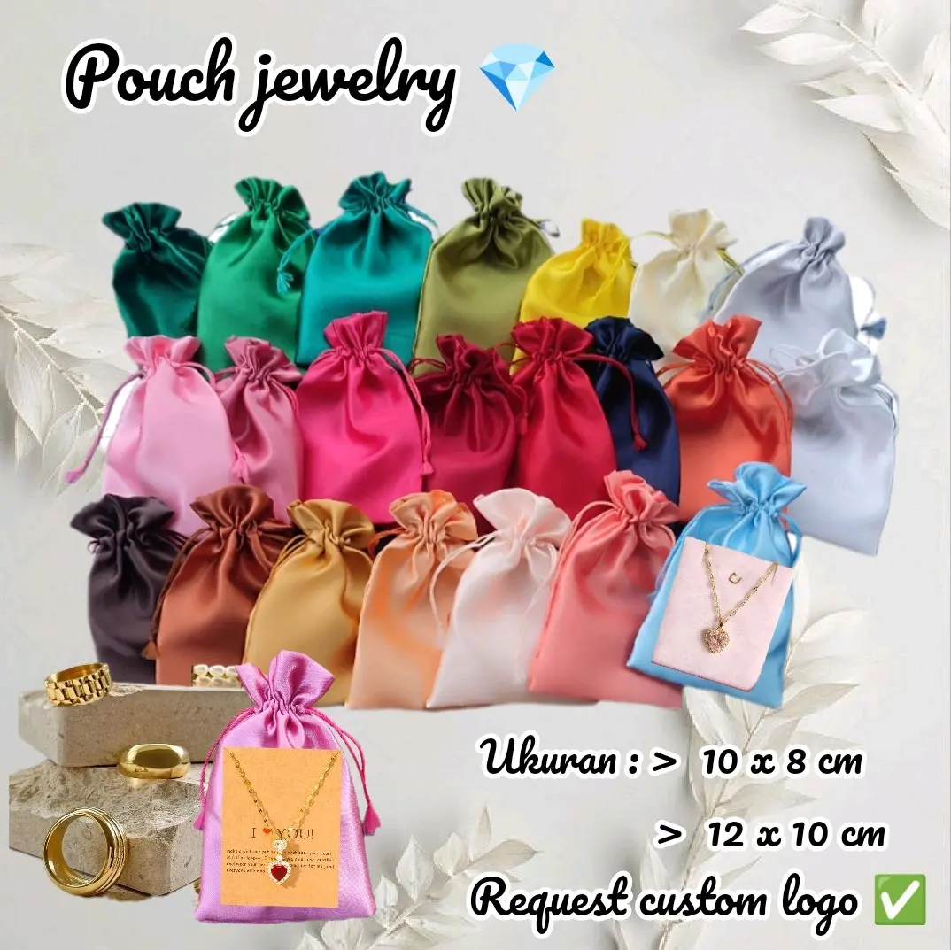 10pcs pouch , tas serut, pouch jewelry ,pouch parfum, drawsting bag, pouch Souvenir. tali serut.