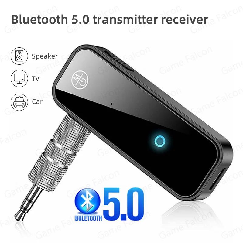 3.5mm Bluetooth 5.0 Audio Receiver/Transmitter - 2-in-1 Adapter with Aux Jack - Perfect for Car, TV, Headphones & Home Audio - Enjoy Crystal Clear Wireless Sound & Effortless Hands-Free Calls 1