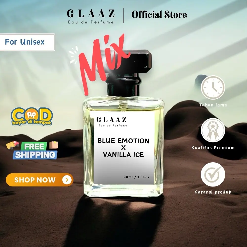 Glaaz Parfum - Blue Emotion X Vanilla Ice - Parfum Unisex