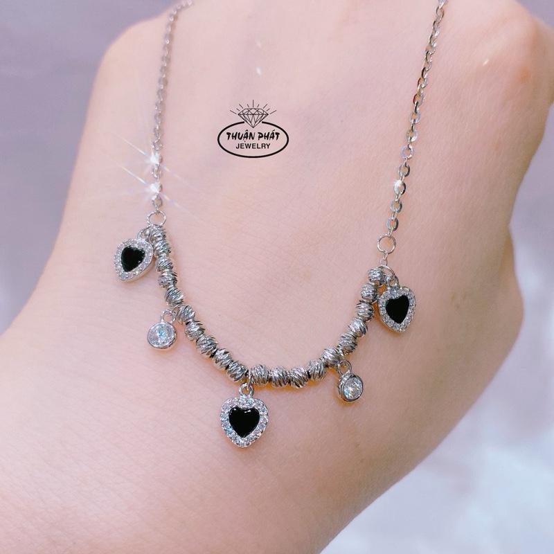 Phụ Kiện Lắc Chân Nữ LC036 Cong Bi Tòn Ten Trái Tim Đeo Chân Xinh Xắn Trang Sức Bạc Ý Xi Xim - Bạc Thuận Phát
