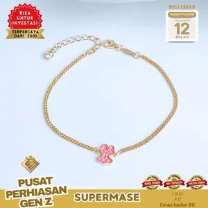 Gelang Emas 8K Braceler Hollow Mini Mix Doll Pink - Supermase