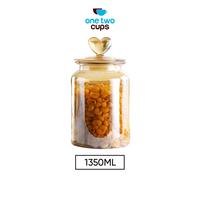 Gambar One Two Cups Toples Kaca Kedap Udara Sealed Food Storage Jar 1350ml - GFS138 - Vertical Line dari One Two Cups Official Store Kota Administrasi Jakarta Barat 1 Tokopedia