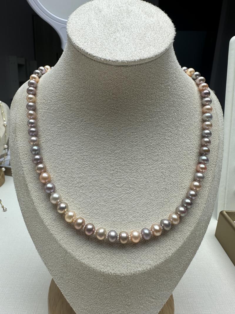 Product Introduction of 6-7mm pearl necklace is noble and elegant 0