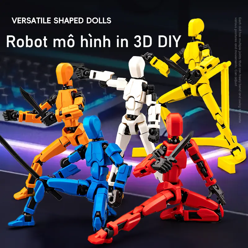 Mô Hình Đồ Chơi Robot Đa Chức Năng, In 3D Tự Làm, Mô Hình Khớp Linh Hoạt, Giả, Có Thể Được Sử Dụng Cho Hoạt Hình Chuyển Động Ngừng