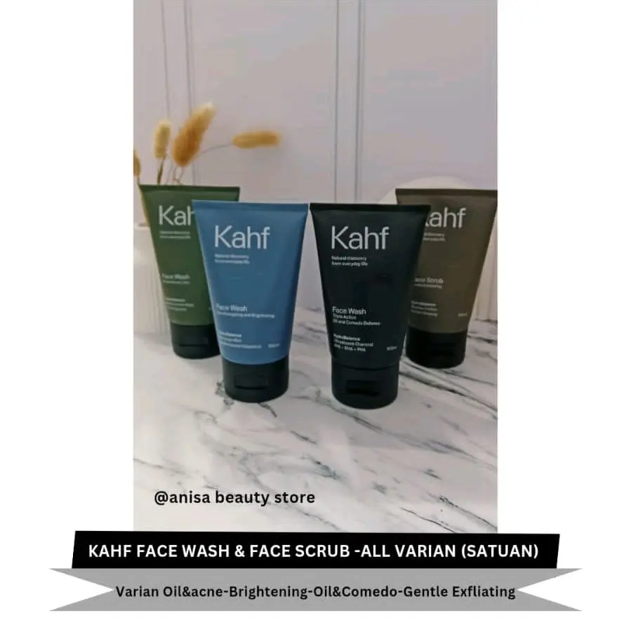 KAHF FACIAL WASH & FACE SCRUB all varian (satuan)