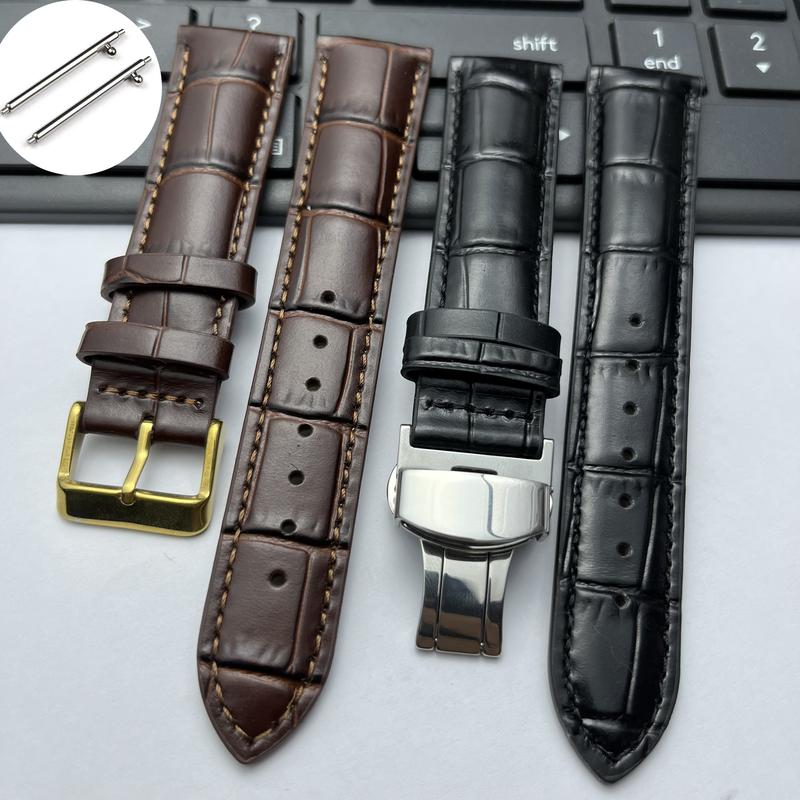 Dây đồng hồ CHỐT THÔNG MINH da bò thật nam nữ size 12mm 14mm 16mm 18mm 19mm 20mm 21mm 22mm 24mm