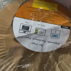 Kertas Alas Air Fryer Baking Paper Tebal 50pcs Anti Lengket Tahan Minyak 16cm Kitchenware