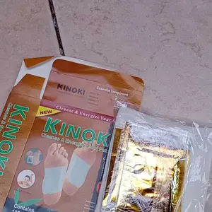 Paket 1 Box Kinoki Gold Ginger Dan Kinoki White Detox Kotoran Koyo Kaki Foot Patch Salt Hand Kotoran Salt k inoki Original