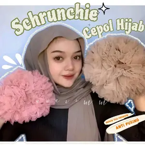 PROMO Cepol Hijab Anti Pusing | Cepolan Ikat Rambut Schrunchie Hijab Viral Ringan Gak Bikin pusing Lembut bahan Tile Premium