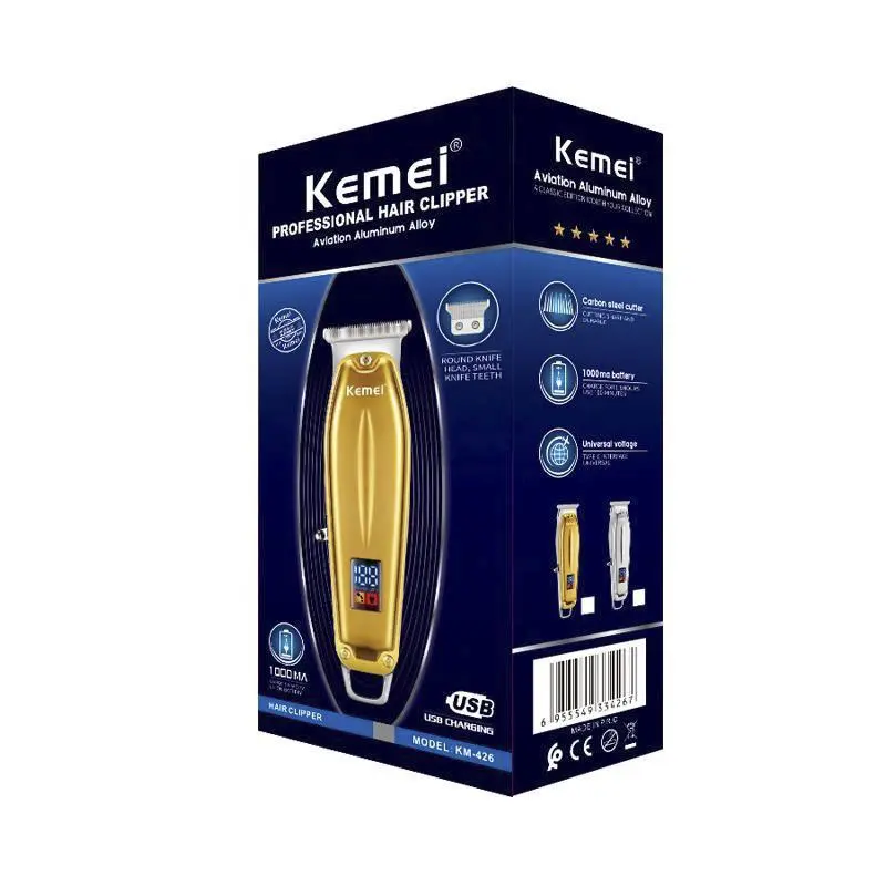 【COD】Kemei Alat Cukur Rambut Elektrik Hair Clipper Kemei KM-426 / KM-426 Alat Pencukur Kumis Jenggot Professional pemotong rambut Original Mesin Sisir Gunting 7
