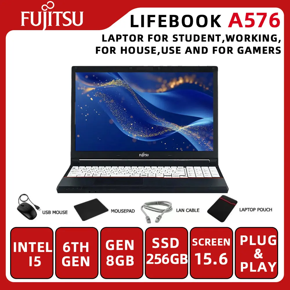 Fujitsu Lifebook LAPTOP A576 – 15.6” | Core i5 6TH GEN | 8GB RAM