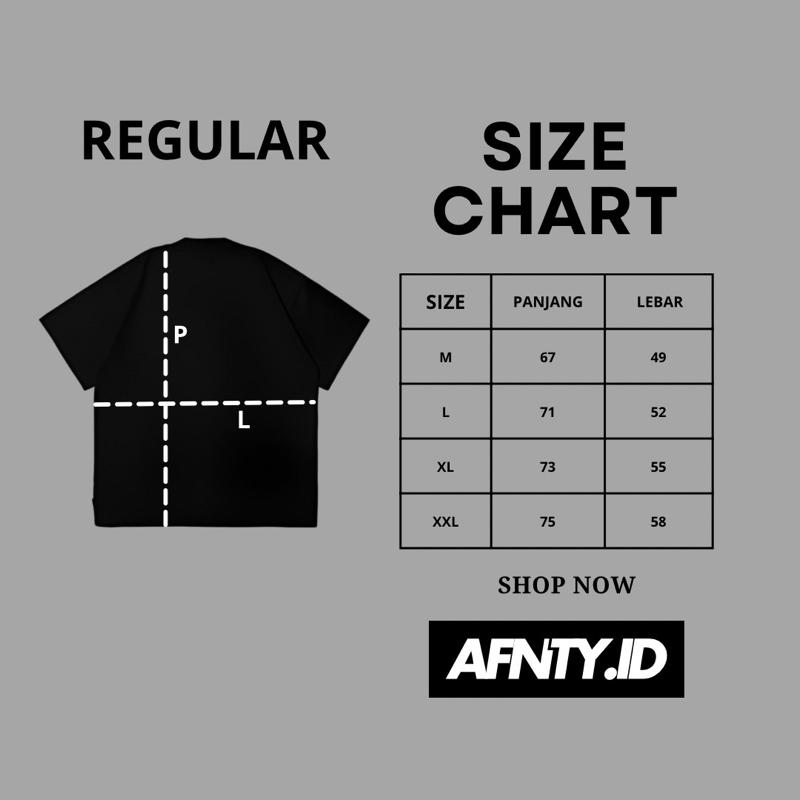 AFNTY.ID | T-SHIRT OVERSIZED BOXY & REGULAR| AFNTY PUFF INK + REFLEKTIF COTTON COMBED 20s Atasan Nyaman Unisex Pria Wanita 5