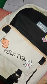 Product Review of Tas Ransel Sekolah Milk Tea/Karakter Kanvas Backpack Wanita from p**i 0